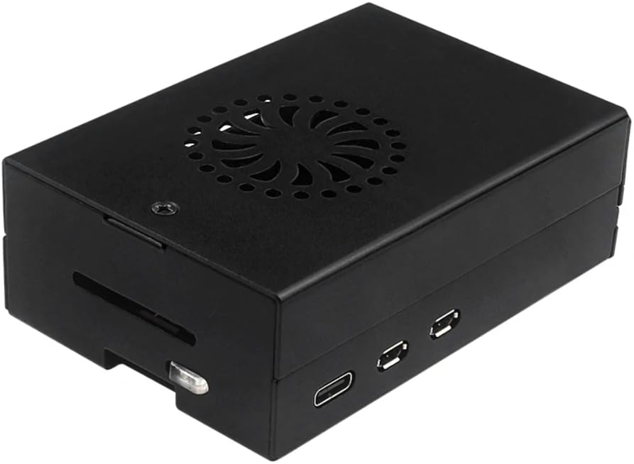 Raspberry Pi 5 Metal Case (Aluminum Alloy Shell) + Active Cooler