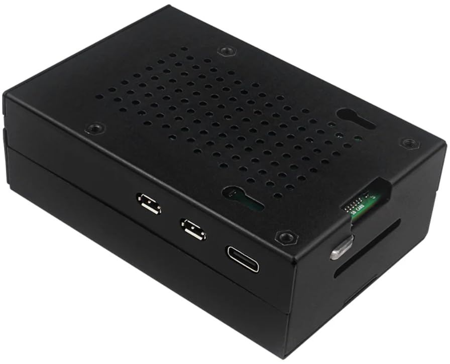 Raspberry Pi 5 Metal Case (Aluminum Alloy Shell) + Active Cooler